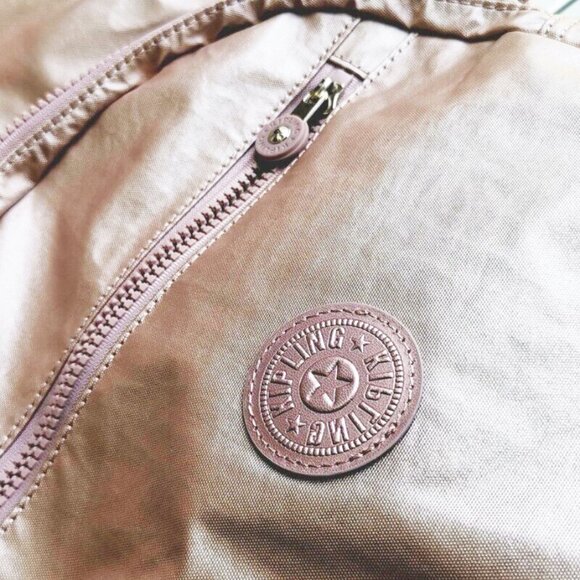 brand new Kipling reduced Large 44cm 15" Laptop Seoul Backpack rose gold pink - Picture 15 of 15